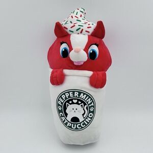 Peppermint Catpuccino‎ Plush Impact Merchandise 16" plush Starbucks Rare